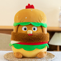 Mignon Transformation Hamburger Poulet Ours En Peluche Jouet Creative Wear-and-Off Poupée De Poulet pour Filles Dormir Oreiller Canapé