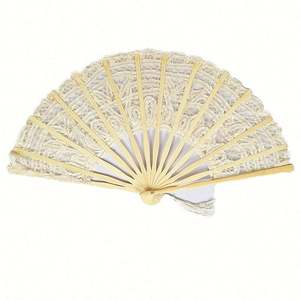 Éventail pliant en bambou élégant sur le thème de l'amour, 27 cm, motif peint, cadeau pour mariage et Nouvel An chinois, écologique, prêt à l'emploi, logo personnalisé - Product Image 6