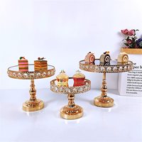 Table à gâteau à illusion flottante - Socle en acrylique et or de qualité muséale pour centres de table de mariage