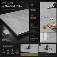 Carrelage en céramique gris clair grand format, finition polie, 4 faces, motif aléatoire, moderne, pour projets commerciaux et résidentiels