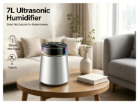 Humidificateur ultrasonique de grande capacité 7L avec lumière LED 7 couleurs, humidificateur d'air silencieux à brume fraîche pour chambre à coucher, maison, bureau