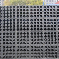 Panneau mural vertical pour jardin domestique, pot de plantation en herbe, pots noirs écologiques biodégradables légers et durables en plastique
