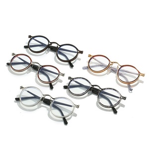 <span class=keywords><strong>Occhiali</strong></span> Retrò Vintage <span class=keywords><strong>con</strong></span> Montatura Solida Rotonda, <span class=keywords><strong>Lenti</strong></span> Anti Luce Blu, Montatura Completa Unisex, <span class=keywords><strong>con</strong></span> o Senza Prescrizione per Adulti - Product Image 4