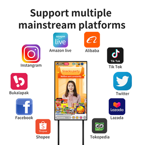 เครื่องถ่ายทอดสด TikTok ขนาด 55 นิ้ว หน้าจอสัมผัส <span class=keywords><strong>4K</strong></span> พร้อมเทเลพรอมพ์เตอร์ในตัวและฟังก์ชันโครมาคีย์ - Product Image 2
