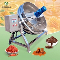 Autocuiseur industriel sous vide électrique de 100 litres pour confiture et miel, avec chaudière de cuisson à vapeur à conduction d'huile de 400 litres, robuste pour plantes à tige.