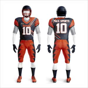 Pace Sports Shop Stock Uniforme de football américain à manches courtes pour adultes, vêtements d'équipe grande taille pour la saison estivale - Product Image 1