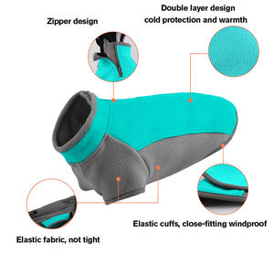 เสื้อกั๊กขนแกะเทียมสำหรับสัตว์เลี้ยงเสื้อโค้ทแบบสวมหัวสำหรับสุนัขตัวเล็กขนาดกลางแบบกำหนดเองเสื้อโค้ท S-XL แบบมีรูสำหรับลูกสุนัขแมว - Product Image 4