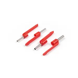 Crimp cable ferrule, tongue-tail cold-pressed design, and number tube slot for efficient electrical terminations