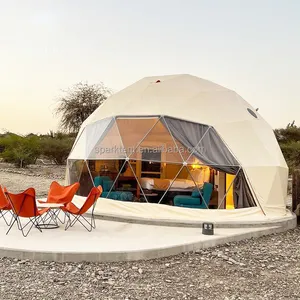 Avustralya lüks kış Safari Glamping kubbe çadır ev şömine