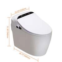 HEEKK Toilette intelligente avec fonctions de mémoire et télécommande 110v/220v One-Piece P-S-trap Nice Design