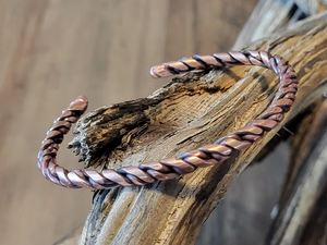 Handmade Twisted Wire Vintage <b>Feather</b> Pattern Adjustable Fit Bangle <b>Bracelet</b> Women Men Healing Wholesale Jewelry Third Party - Product Image 6