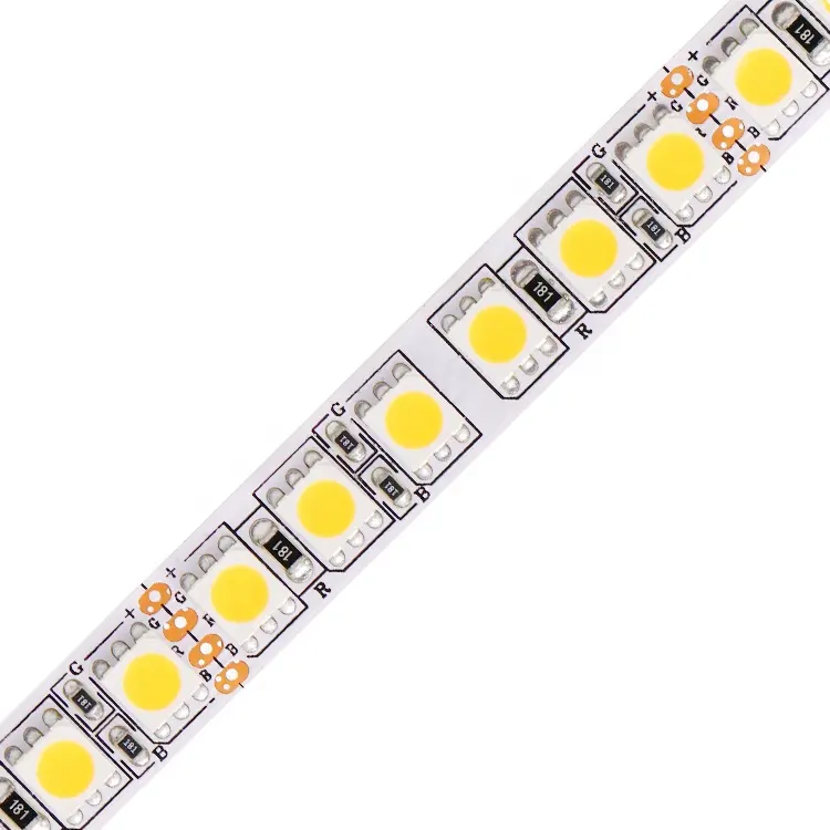 عالية مشرق SMD5050 10 مللي متر العرض 24v 120led مرنة بقيادة قطاع الخفيفة