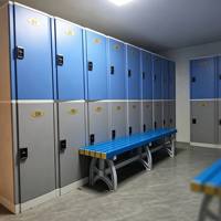 Serrure électronique à combinaison pour casier de piscine et salle de sport, étanche, pour intérieur et extérieur, en PVC et ABS, 2 portes, 3 étagères, écologique, conforme ROHS