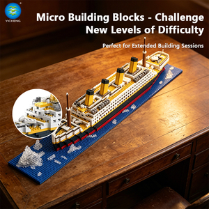 Set <span class=keywords><strong>de</strong></span> Bloques <span class=keywords><strong>de</strong></span> Construcción del Titanic con Base <span class=keywords><strong>de</strong></span> Iceberg, Modelo <span class=keywords><strong>de</strong></span> Barco Grande <span class=keywords><strong>de</strong></span> 560 mm, Ladrillos Micro DIY, Juguete Educativo STEM <span class=keywords><strong>para</strong></span> Niños y Adultos, Regalo - Product Image 2