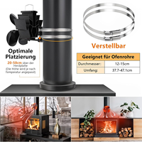 Ventilateur de cheminée Ventilateur de poêle à bois avec deux moteurs Fonctionnement silencieux alimenté par la chaleur avec thermomètre de poêle Écologique