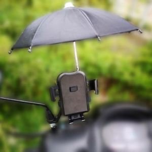 Parapluie de voiture mini étanche manuel pour vélo électrique, scooter, support de téléphone, moto - Product Image 2
