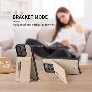 मोबाइल फोन के मामले में कार्डधारक चमड़े का क्रॉसबॉडी फोन मामले में सिक्का पाउच - Product Image 5