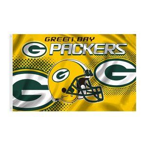 Polyester NFL Team Football Nfl Drapeau 5X3ft Bannières Drapeaux Personnalisés Pour NFL Team GREEN <span class=keywords><strong>BAY</strong></span> PACKERS - Product Image 3
