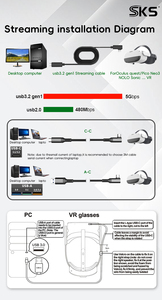 สายเชื่อมต่อ USB3.2 <span class=keywords><strong>VR</strong></span> แบบมุมฉาก 90 องศา 3A 5Gbps สายถักหุ้มฉนวนทองแดงแท้ สำหรับชุดหูฟัง <span class=keywords><strong>VR</strong></span> เกมมิ่ง IOS เครื่องพิมพ์ - Product Image 3