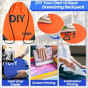 Khuyến mại dây kéo Ba lô túi bao gói cinch tote thể thao lưu trữ Polyester túi cho phòng tập thể dục đi du lịch - Product Image 6