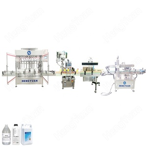 Tự Động 1-5L Y Tế Isopropyl Rượu | Điền Capping Nhôm Foil Niêm Phong Ghi Nhãn Máy Dây Chuyền Sản Xuất - Product Image 1