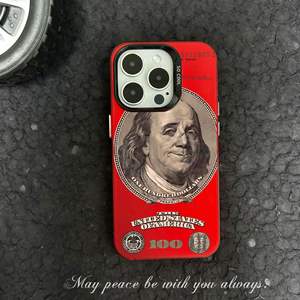 À la mode coloré argent IMD US Dollar motif étui de téléphone portable pour <span class=keywords><strong>iPhone</strong></span> 16 Pro Max 15 Plus 14 13 élégant étui de téléphone personnalisé - Product Image 4