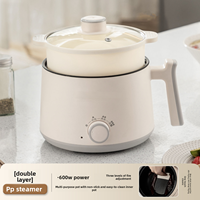 Poêles électriques portables 1,3 L Mini cuisinière électrique Poêle antiadhésive Marmite pour hôtel Ménage Dortoir