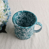 Tasse à café en céramique imprimée Logo personnalisable sud-coréen Splash métal acier pour Camping en plein air éclaboussures tasse mouchetée