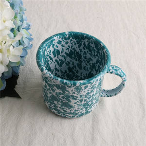 Tasse à café en céramique imprimée Logo personnalisable sud-coréen Splash métal acier pour Camping en plein air éclaboussures tasse mouchetée - Product Image 4