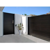 Porte battante simple en aluminium, design moderne personnalisé, passage piétonnier automatique