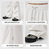 Outdoor Leichte Winddichte Wasserabweisende Hose mit Knopfverschluss Herbst-Sporthose Gerades Design mit Mittelhohem Bund Fallschirmjägerhose