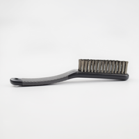 Brosse de nettoyage en fil d'acier, poils en acier inoxydable, élimination de la peinture et de la rouille, avec manche en plastique, nettoyeur de surface DIY
