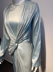 Abaya Y8 per Donne Mediorientali con Nastro Plissettato e Maniche Lunghe Scintillanti, Abito da Sera Turco Fatto a Mano alla Moda - Product Image 5