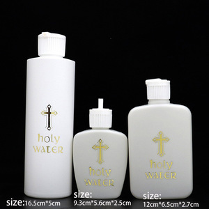 Refillable Đảng rỗng chai nước thánh thiết lập với vàng chặn logo cho lễ Rửa Tội và trừ tà - Product Image 2