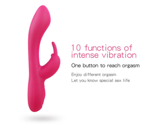 Vibratore del coniglio del clitoride del punto g del silicone viola del caricatore usb elettrico delle donne - Product Image 2