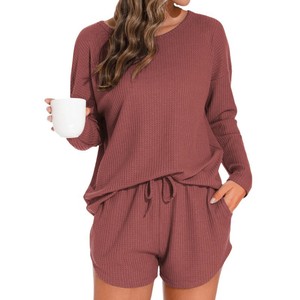100% Set di abbigliamento da salotto all'aperto in cotone biologico morbido e traspirante per ragazze <span class=keywords><strong>pigiama</strong></span> Set da salotto <span class=keywords><strong>pigiama</strong></span> <span class=keywords><strong>estivo</strong></span> - Product Image 2