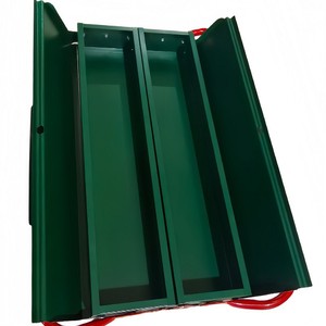 <span class=keywords><strong>Caja</strong></span> de <span class=keywords><strong>Herramientas</strong></span> Metálica para Reparaciones Automotrices con Cierre Superior Plegable para Plomeros, Electricistas y Trabajadores de Mantenimiento de Propiedades - Juego de Almacenamiento Portátil - Product Image 3