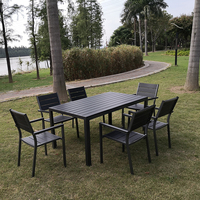 Table à manger à cadre en aluminium de meilleur prix de qualité avec 6 chaises table et chaises d'extérieur imperméables ensemble de salle à manger de jardin