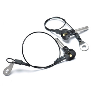 Goupilles à dégagement rapide en acier inoxydable et <span class=keywords><strong>aluminium</strong></span> de haute résistance de 3/8 pouces indexant les plongeurs à bille à ressort avec porte-clés - Product Image 3