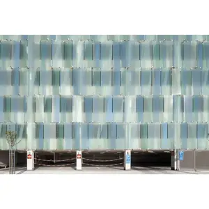 Vidro laminado temperado sistema fachada de vidrio muro cortinaウォールガラスパネルウォールカーテンシステム価格グラッサフレームハウス