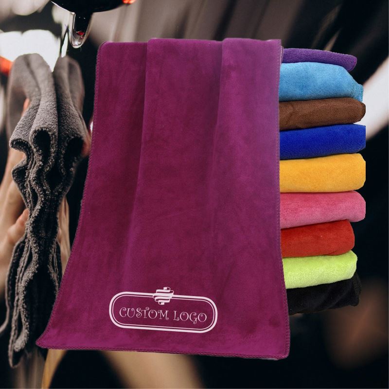 Super Absorbent Custom Logo Microfiber Towel Car Wash Towel Microfiber Quick-Drying Car Towels