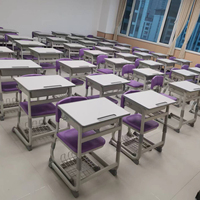 Ensemble Chaise et Bureau en Plastique MDF pour Étudiants en Classe Scolaire & Mobilier Scolaire Table et Chaise