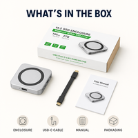Carcasa Externa MagSafe SSD M.2 NVMe de 10 Gbps y 2 TB con PD de 100 W, Tipo C, Refrigeración por Ventilador, Almacenamiento para iPhone, Venta al por Mayor