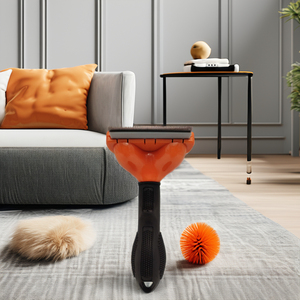 Commercio all'ingrosso della fabbrica un bottone del pettine del gatto del rastrello autopulente della lama per cani gatti toelettatura dello strumento di rimozione dei peli di animali domestici spazzola per animali domestici - Product Image 4