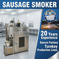 Fumoir commercial en acier inoxydable 304, robuste, pour saucisses et poisson, avec moteur, contrôle automatique de la température, haute efficacité