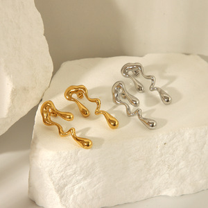 Bán Buôn Hot Bán Không Thường Xuyên Nước Drop Shipping Zircon Hình Dạng Hoa Mạ Stud Bông Tai Phụ Nữ Đồ Trang Sức Hợp Thời Trang - Product Image 2