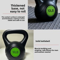 Pesa Rusa Negra de Cemento Sólido con Relleno de PE, Uso Comercial, Unisex, para Entrenamiento Físico, Yoga, Levantamiento de Glúteos y Sentadillas