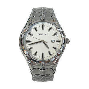 Fashionable men's watch - high business style, excellent appearance, wavy case, water-resistant, steel band wristwatch - Product Image 1