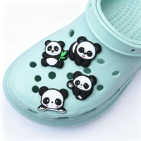 Nouveau design de breloque pour chaussures Panda, breloque pour chaussures Bearcat pour enfants, breloque pour chaussures personnalisée Weed