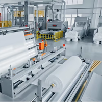 Machine à enrouler les textiles non tissés à grande vitesse pour géotextiles, automobile, spunlace, équipement de finition de ligne de poinçonnage à l'aiguille